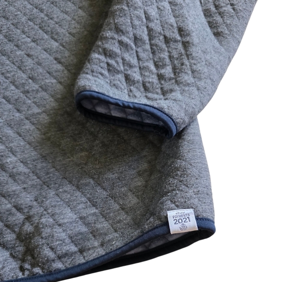 Marine Layer Gray Men's Corbet Quilted Reversible Pullover Sweater M - Picture 3 of 6